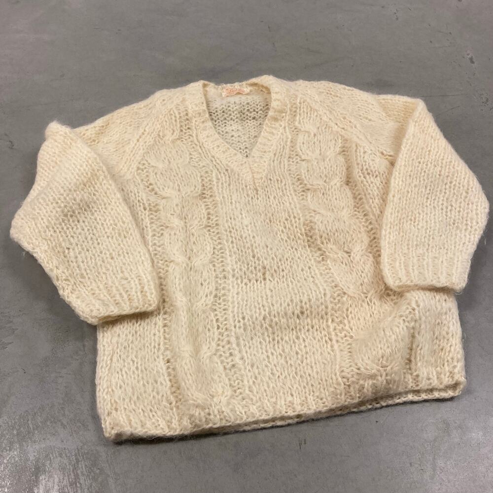 vintage 80s made in Ireland cable knit sweater
